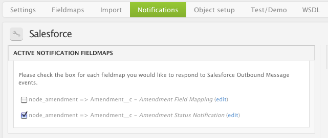 screenshot showing sf_notifications field mapping selector